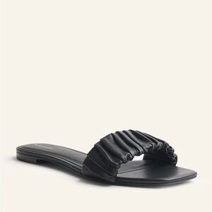 Reformation Marcella Ruched Flat Slide Size 8.5